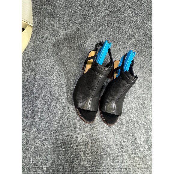 Franco Sarto Harlet Women’s 9M Heels Black Leather Open-Toe Slingback - Picture 16 of 16